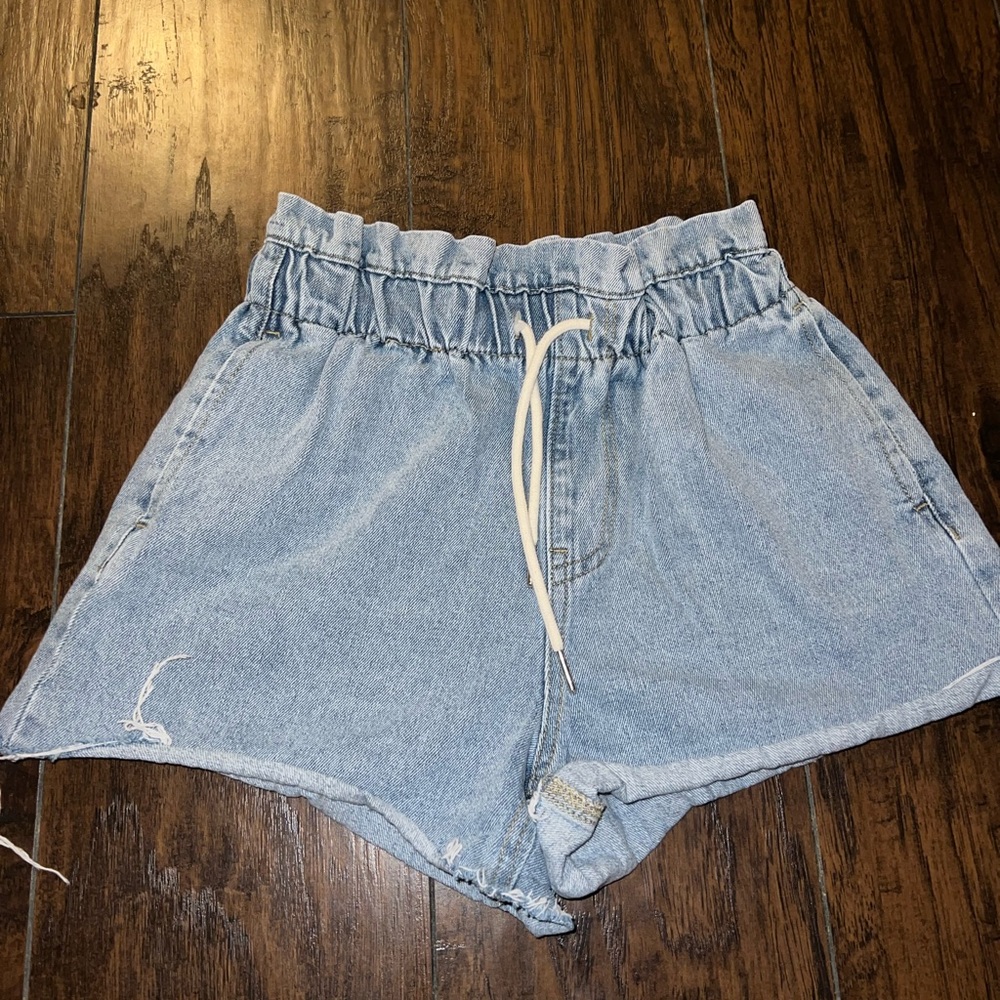 Pac Sun paper bag denim shorts